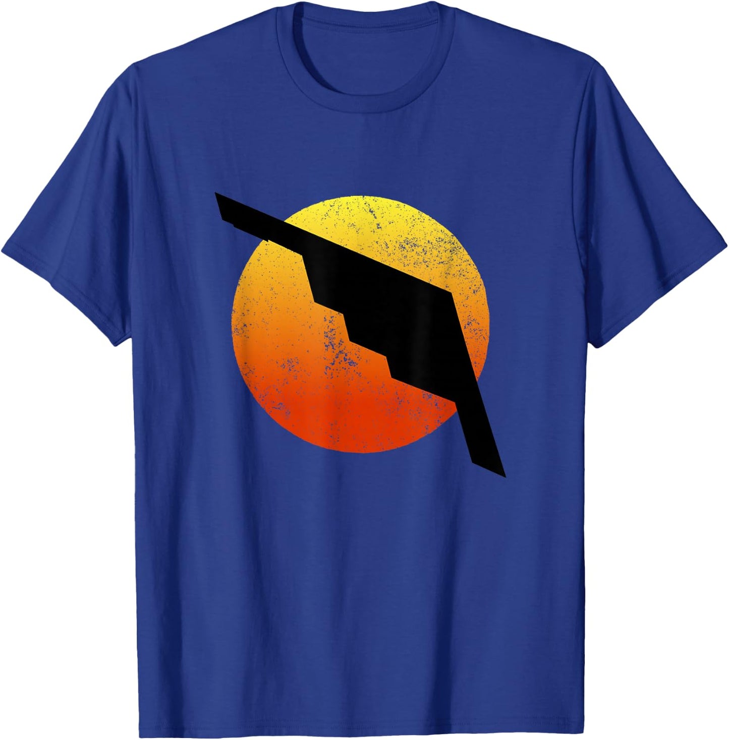 B-2 Bomber Silhouette Sunset Military Airplane Stealth B2 T-Shirt - T-Shirt | Royal
