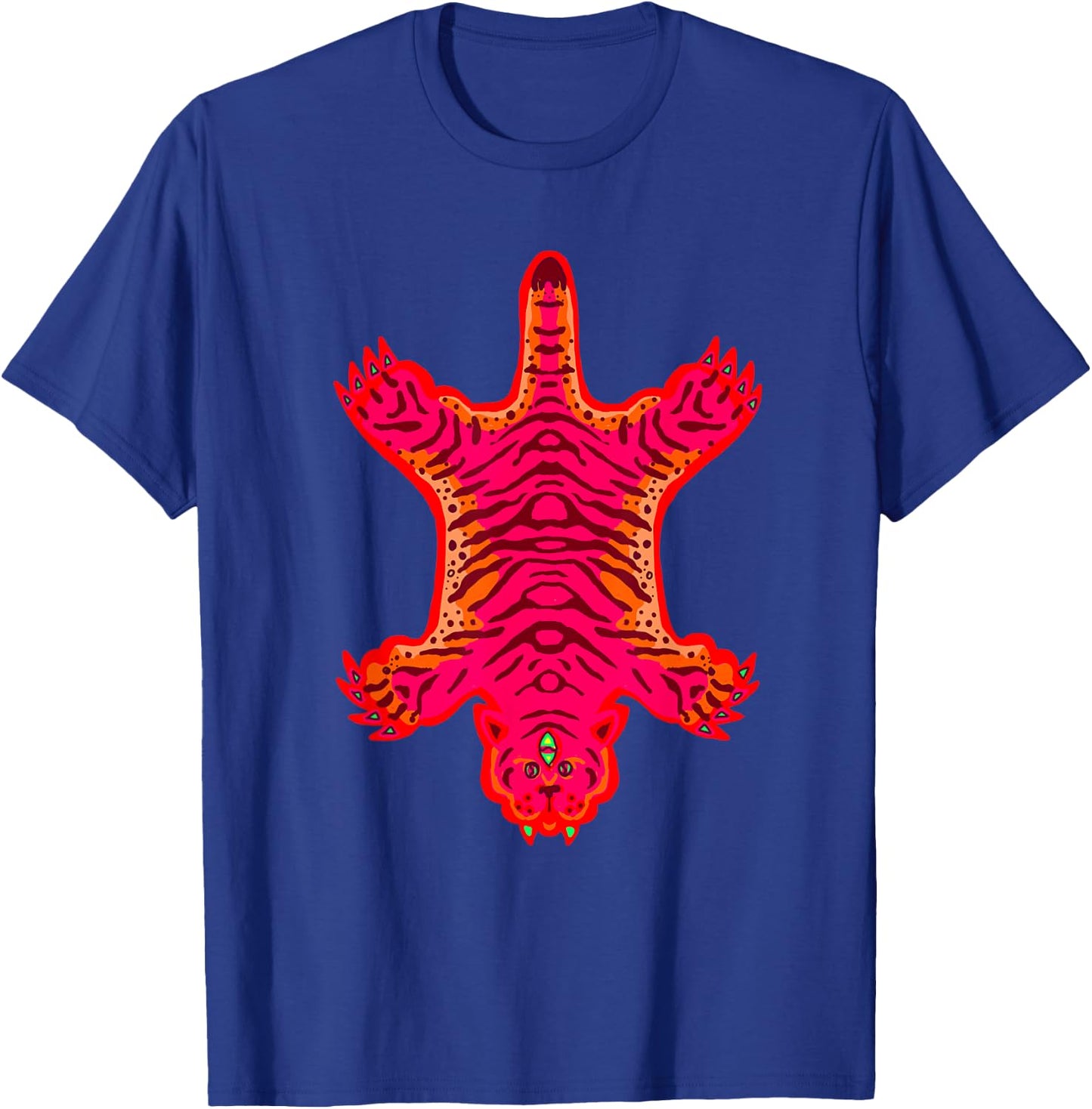 Colorful Mystical Tiger Rug Illustration T-Shirt - T-Shirt | Royal