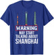 Shanghai China City Skyline Map T-Shirt - T-Shirt | Royal