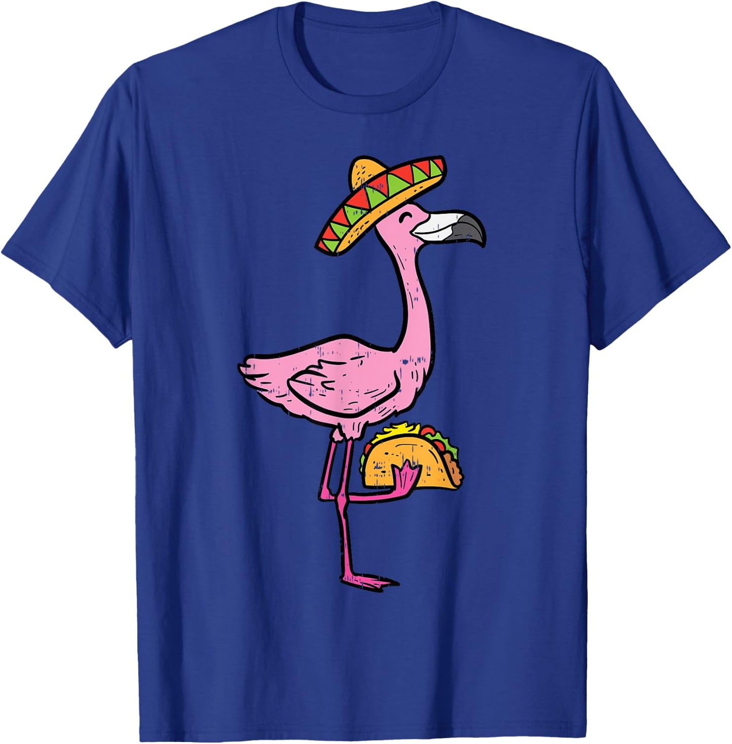 Mexican Flamingo Tacos Cute Cinco De Mayo Fiesta Animal T-Shirt - T-Shirt | Royal