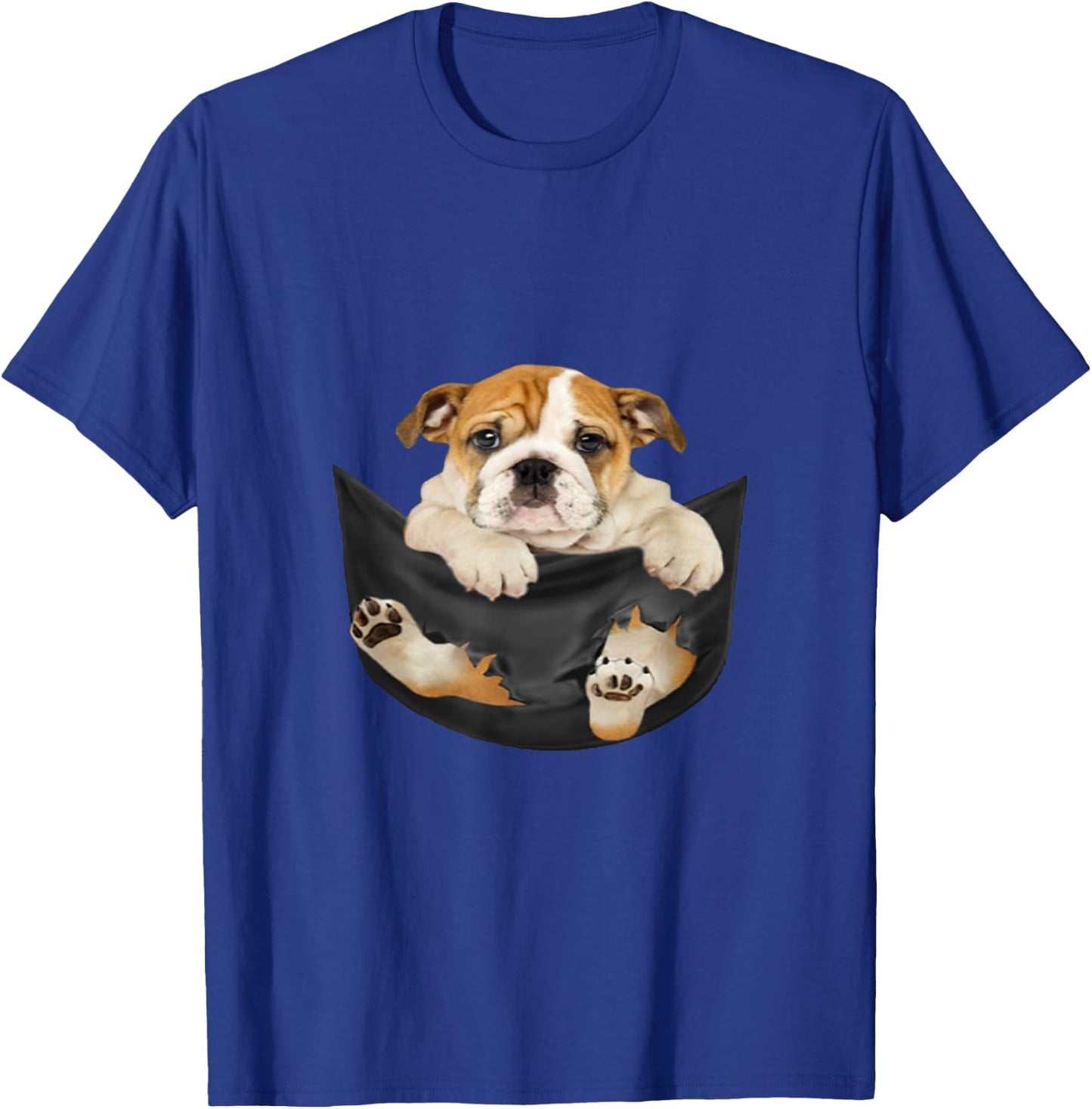 Dog Lovers Gifts Bulldog In Pocket Funny Dog Face T-Shirt - T-Shirt | Royal