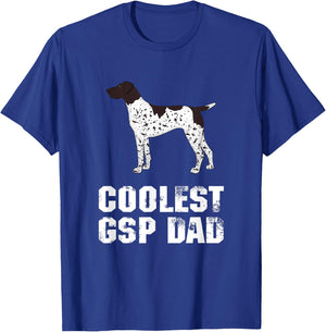 German Shorthair Pointer | Gift GSP Dad | Funny T-Shirt - T-Shirt | Royal