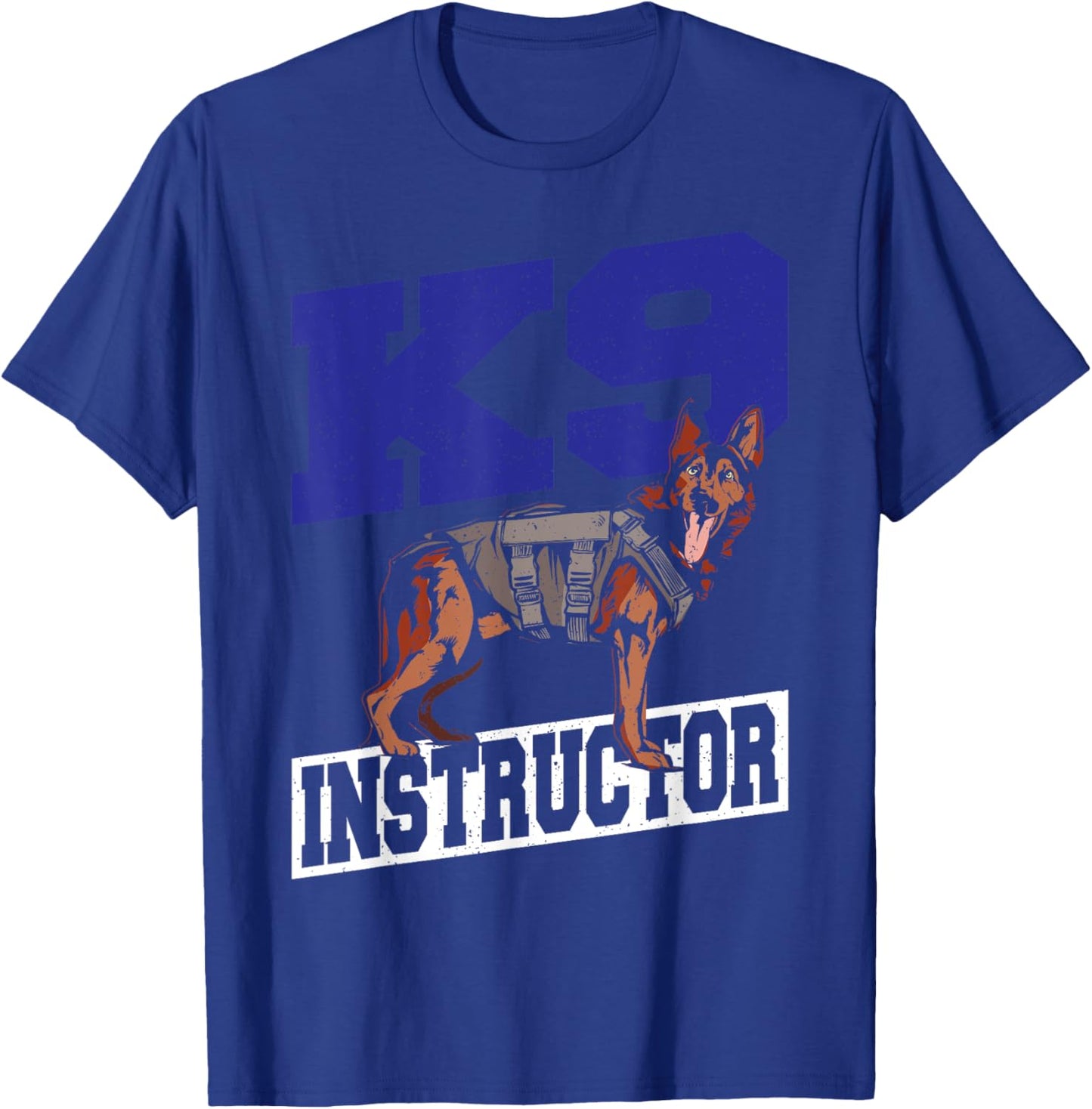 K9 Police Dog Canine Belgian Malinois K9 Instructor Men Women T-Shirt - T-Shirt | Royal