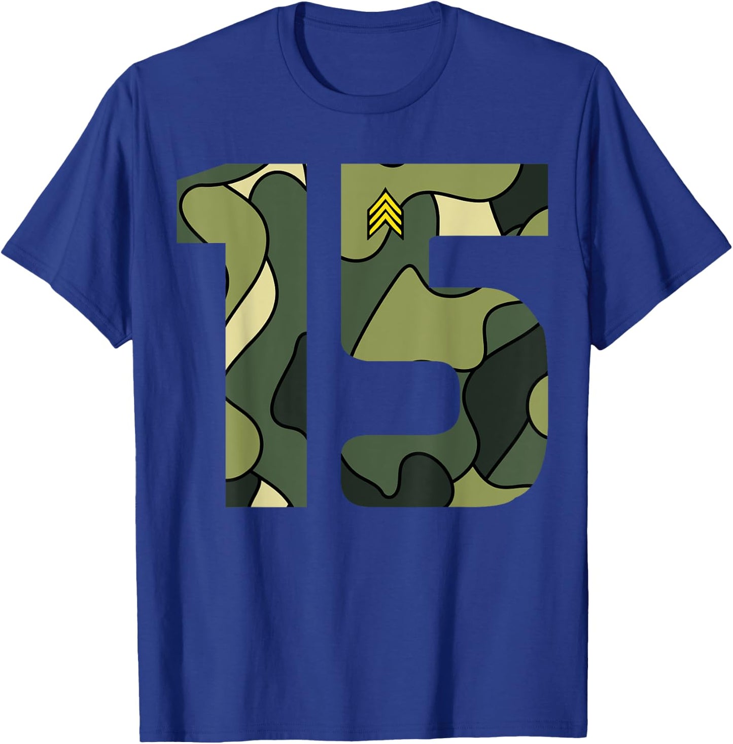 Cute Little Birthday 15 Year Old Youth Camouflage Gift T-Shirt - T-Shirt | Royal