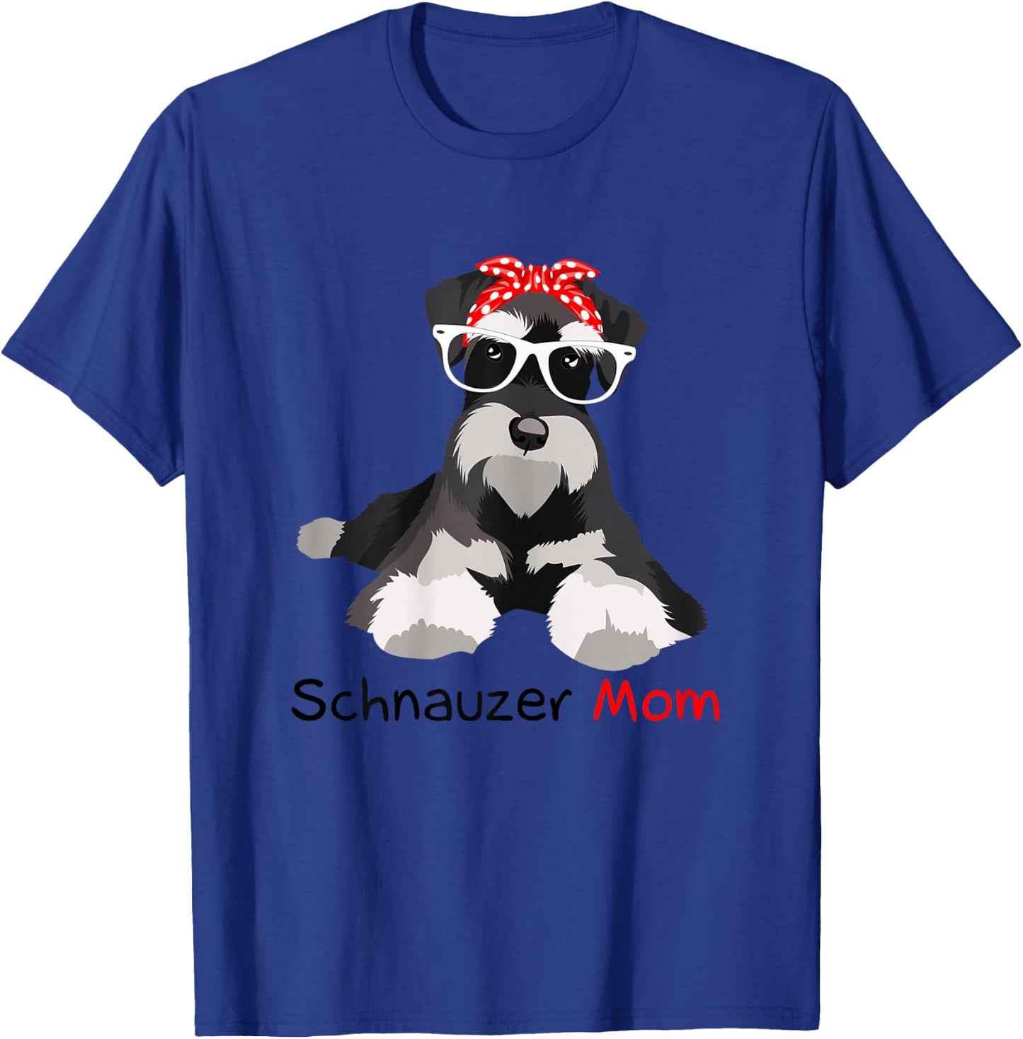 Schnauzer Mom Bandana Schnauzer Dog T-Shirt - T-Shirt | Royal