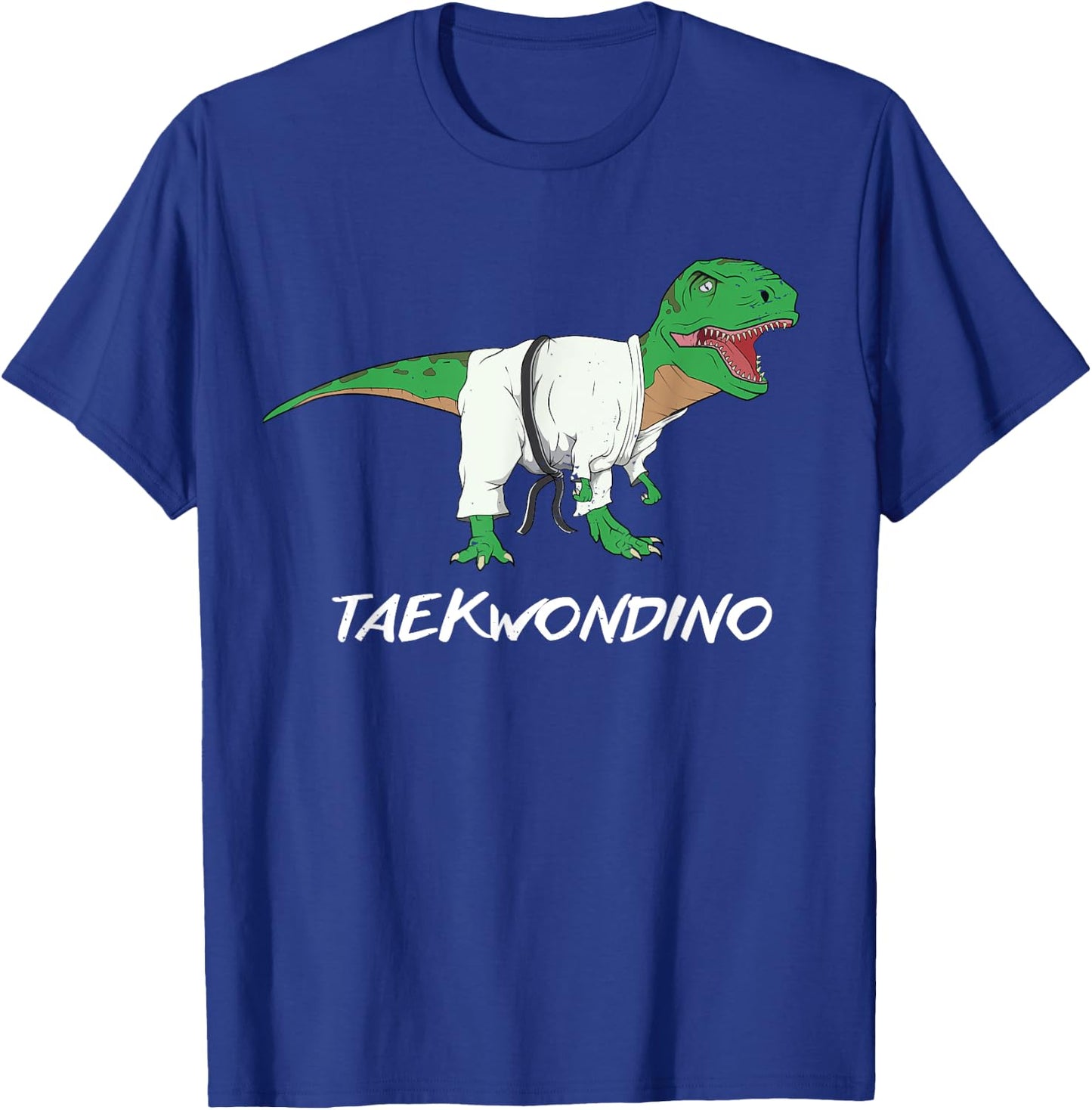 Funny Taekwondo T Rex Dinosaur Cute Martial Arts Boys Gift T-Shirt - T-Shirt | Royal