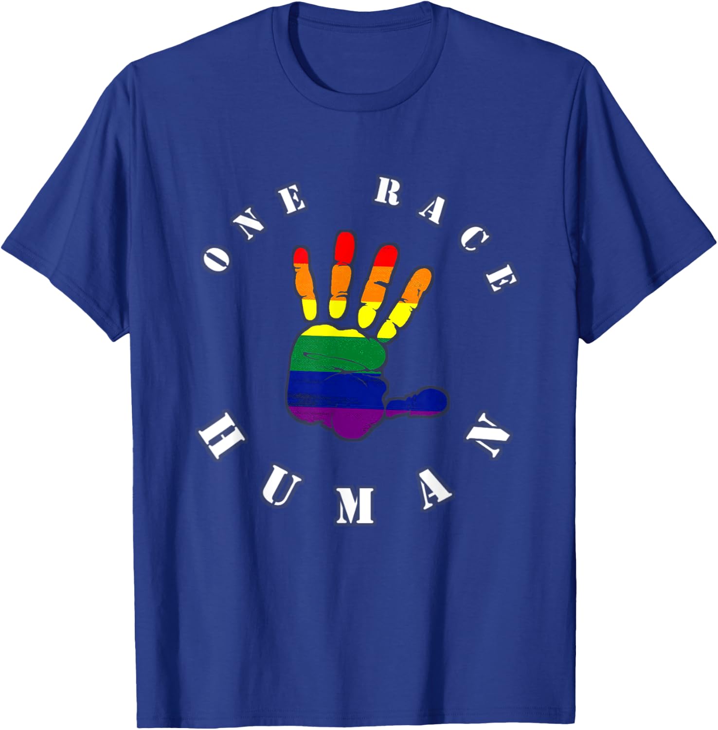One Race, Human. | Against Racism T-Shirt - T-Shirt | Royal