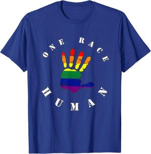 One Race, Human. | Against Racism T-Shirt - T-Shirt | Royal