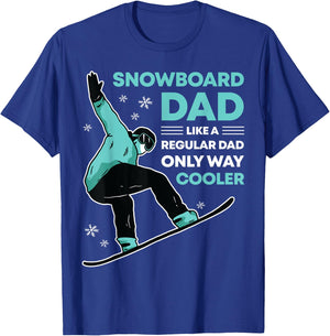 Snowboard Dad Funny Cute Winter Snowboarding Gift T-Shirt - T-Shirt | Royal