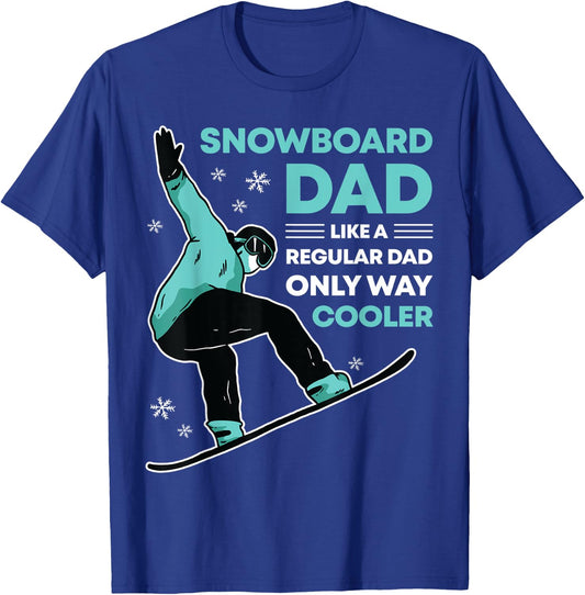 Snowboard Dad Funny Cute Winter Snowboarding Gift T-Shirt - T-Shirt | Royal