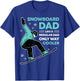 Snowboard Dad Funny Cute Winter Snowboarding Gift T-Shirt - T-Shirt | Royal