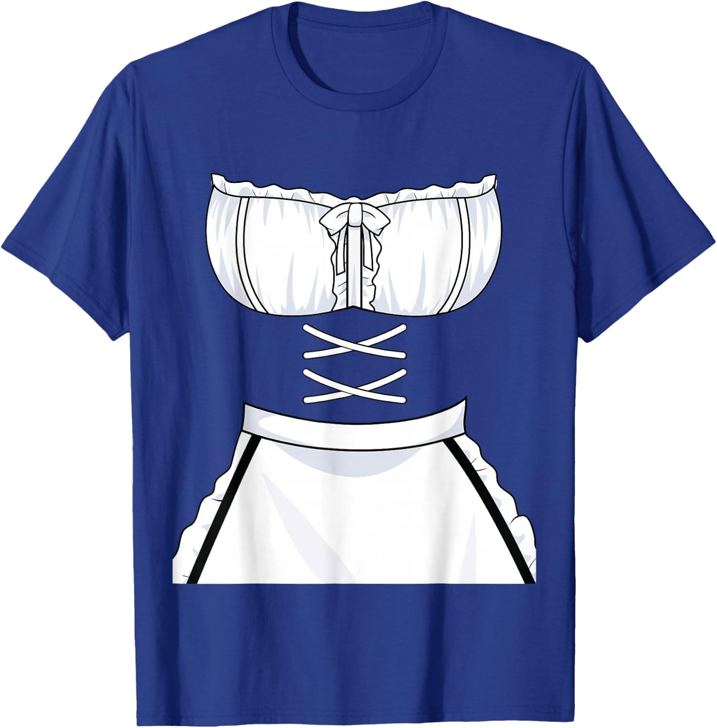 Japanese Anime French Apron - Maid Dress Cosplay Costume T-Shirt - T-Shirt | Royal