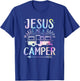 Jesus Makes Me A Happy Camper Camping RV Christian Religious T-Shirt - T-Shirt | Royal