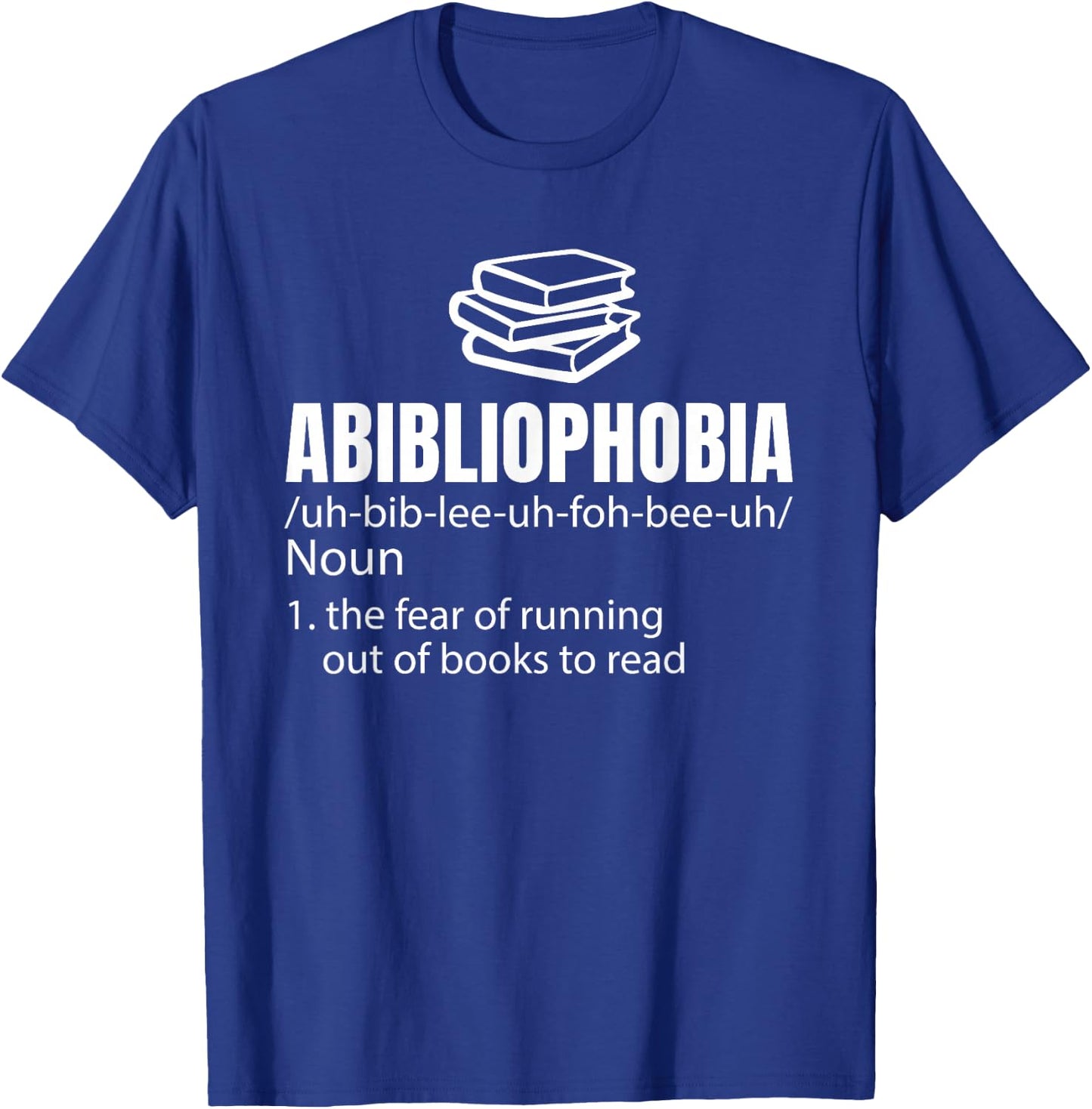 Abibliophobia Reading Worms Gift T-Shirt - T-Shirt | Royal