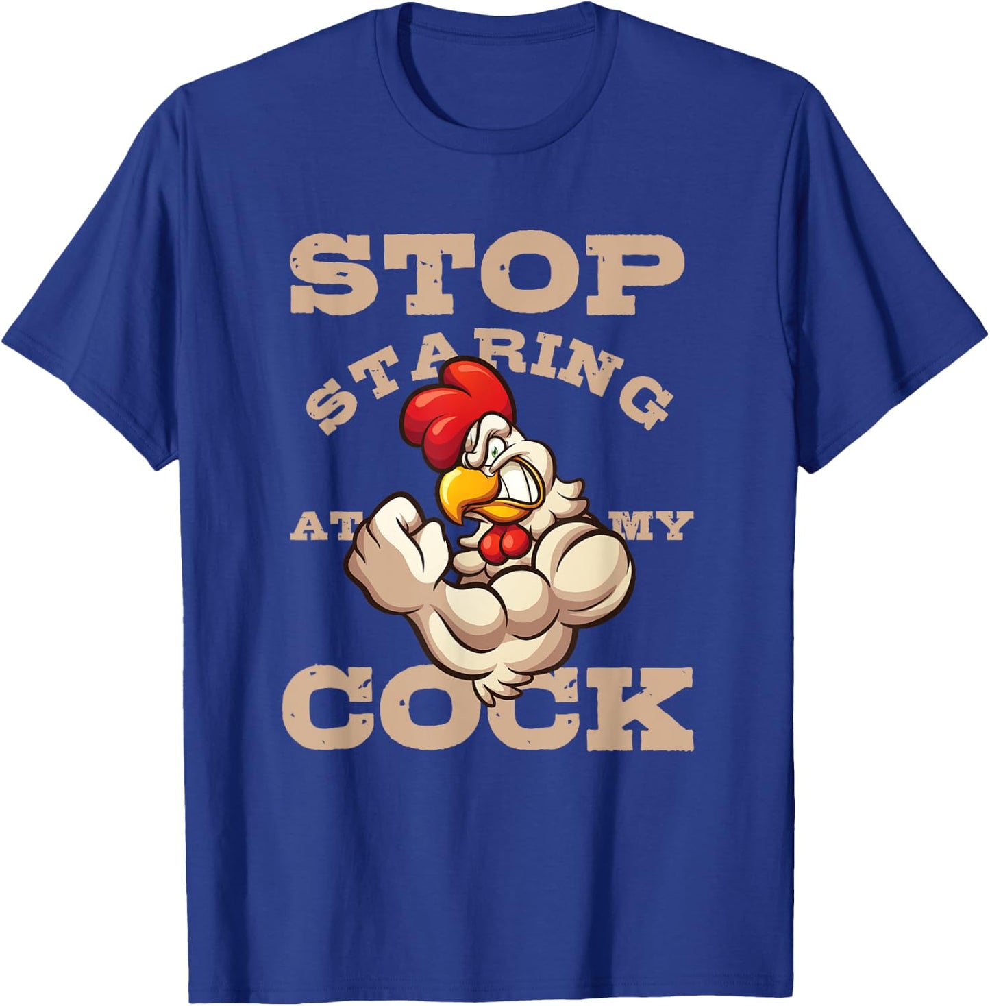 Chef Chef Staring Chicken Rooster Farmer Bird Gift T-Shirt - T-Shirt | Royal