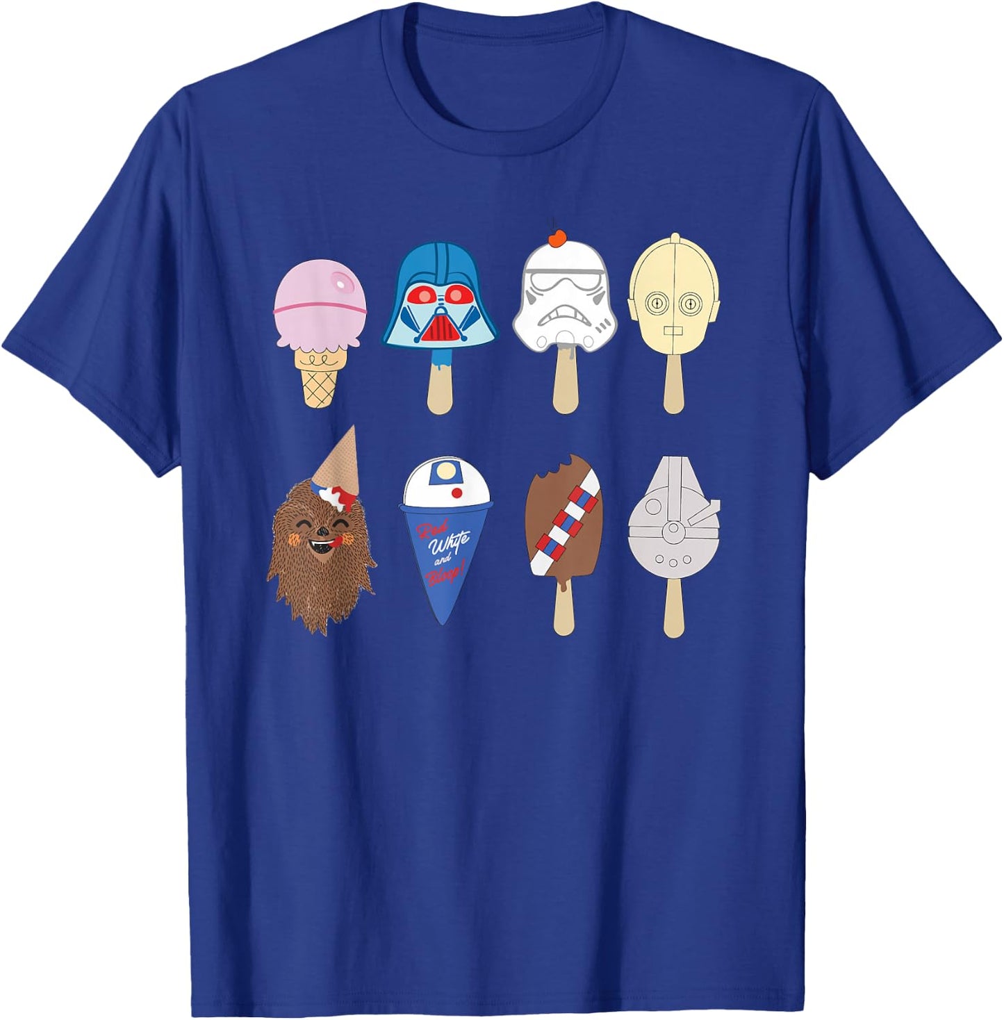 Star Wars Characters as Nostalgic Ice Cream T-Shirt - T-Shirt | Royal