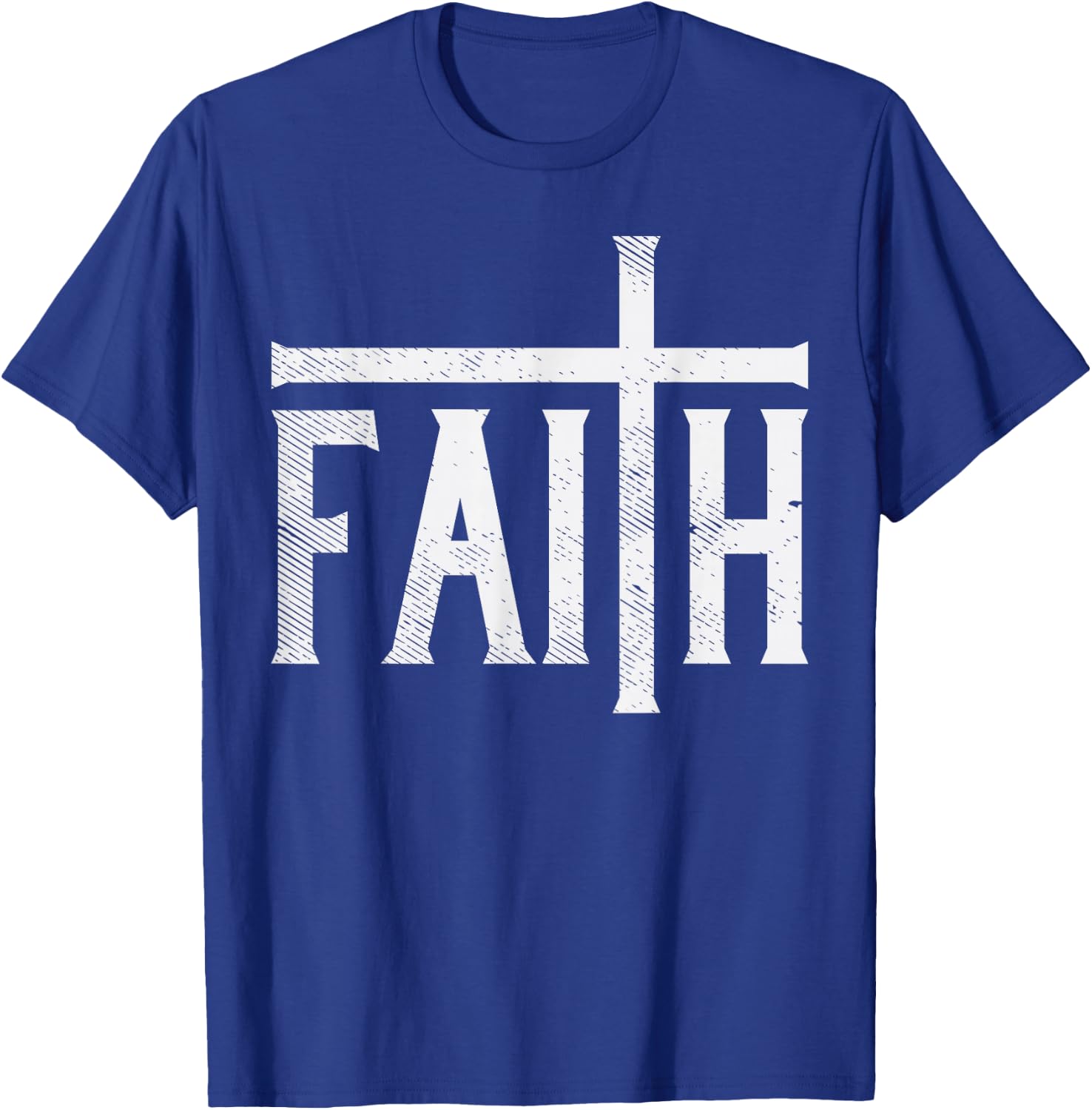 Faith Cross God Jesus Christ Prayer Religious Christian Gift T-Shirt - T-Shirt | Royal