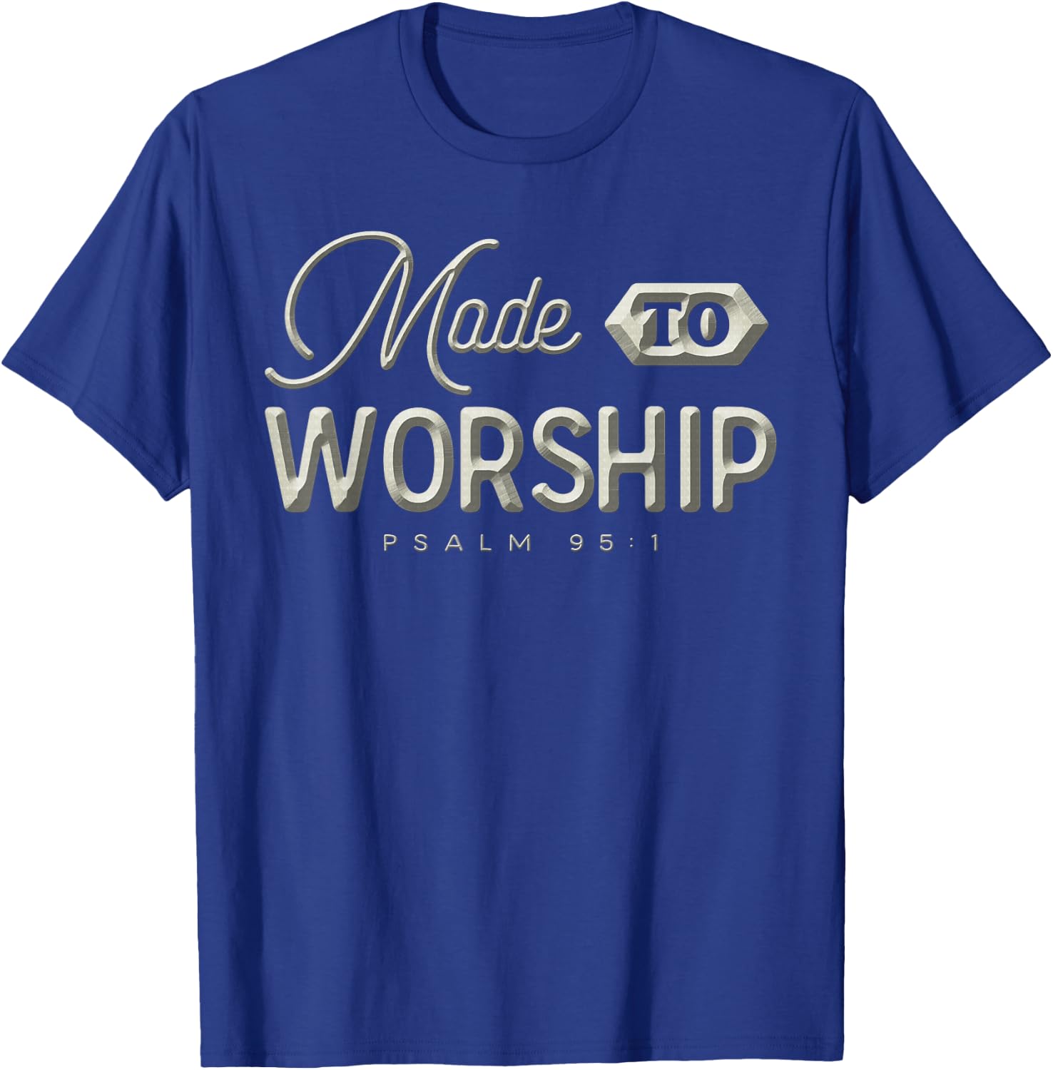 Made To Worship Christian T-Shirt - T-Shirt | Royal