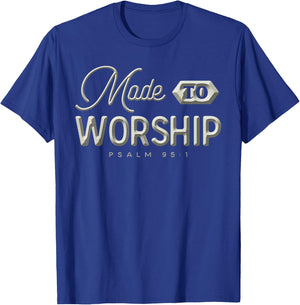 Made To Worship Christian T-Shirt - T-Shirt | Royal