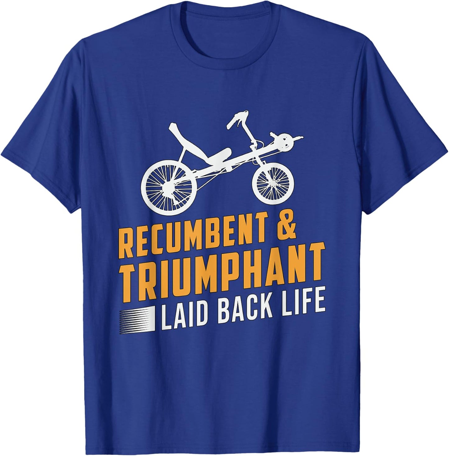 Trike Bike Recumbent & Triumphant Vintage Retro Tricycle T-Shirt - T-Shirt | Royal
