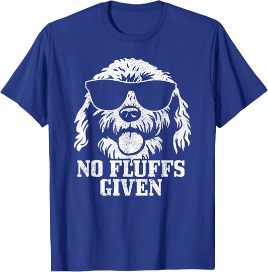 Goldendoodle Labradoodle No Fluffs The Dood Funny Doodle Dog Men Women Girls Kids T-Shirt - T-Shirt | Royal