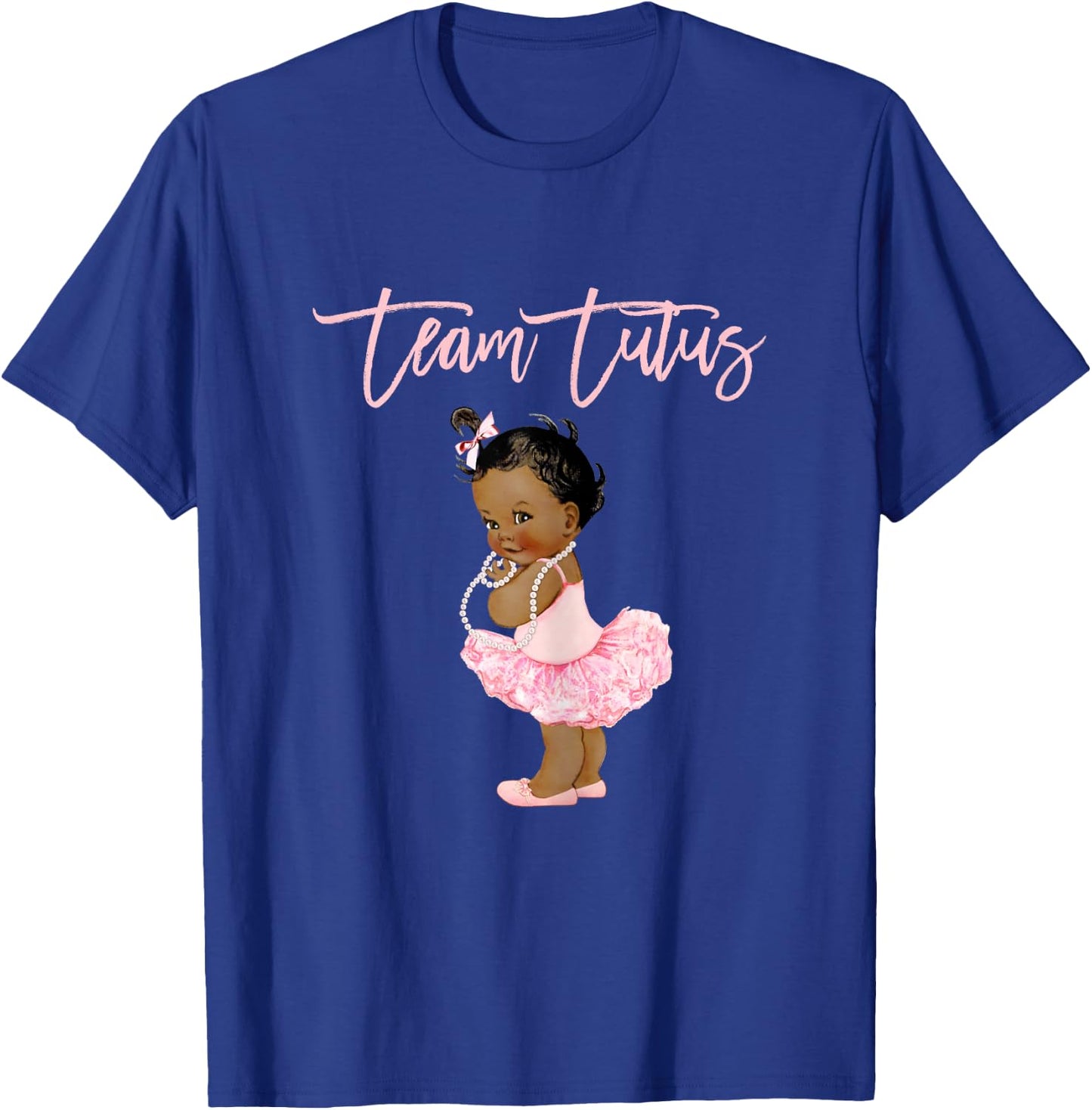 Team Tutus It's A Girl Gender Reveal Baby Shower Touchdown T-Shirt - T-Shirt | Royal