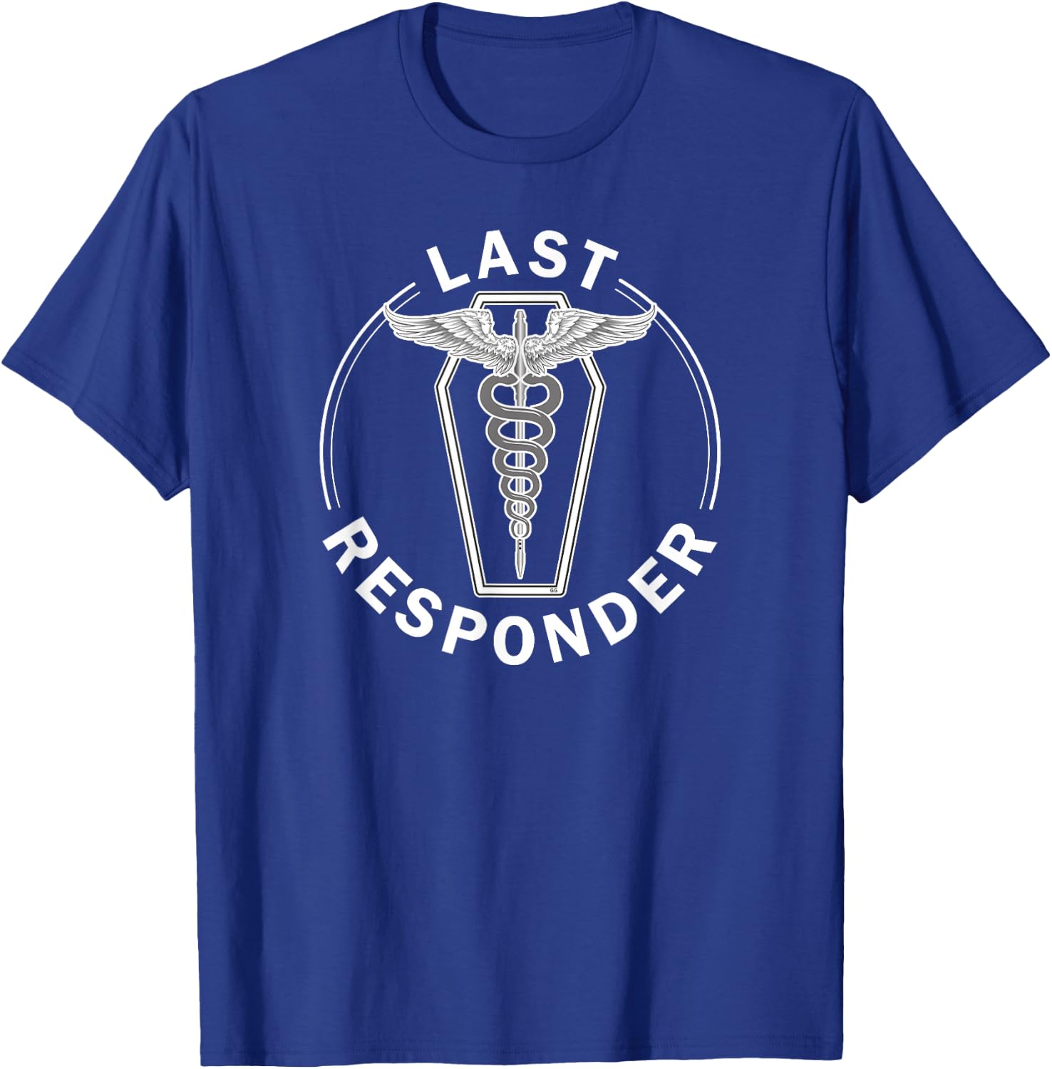 Last Responder Trocar Caduceus Mortician T-Shirt - T-Shirt | Royal
