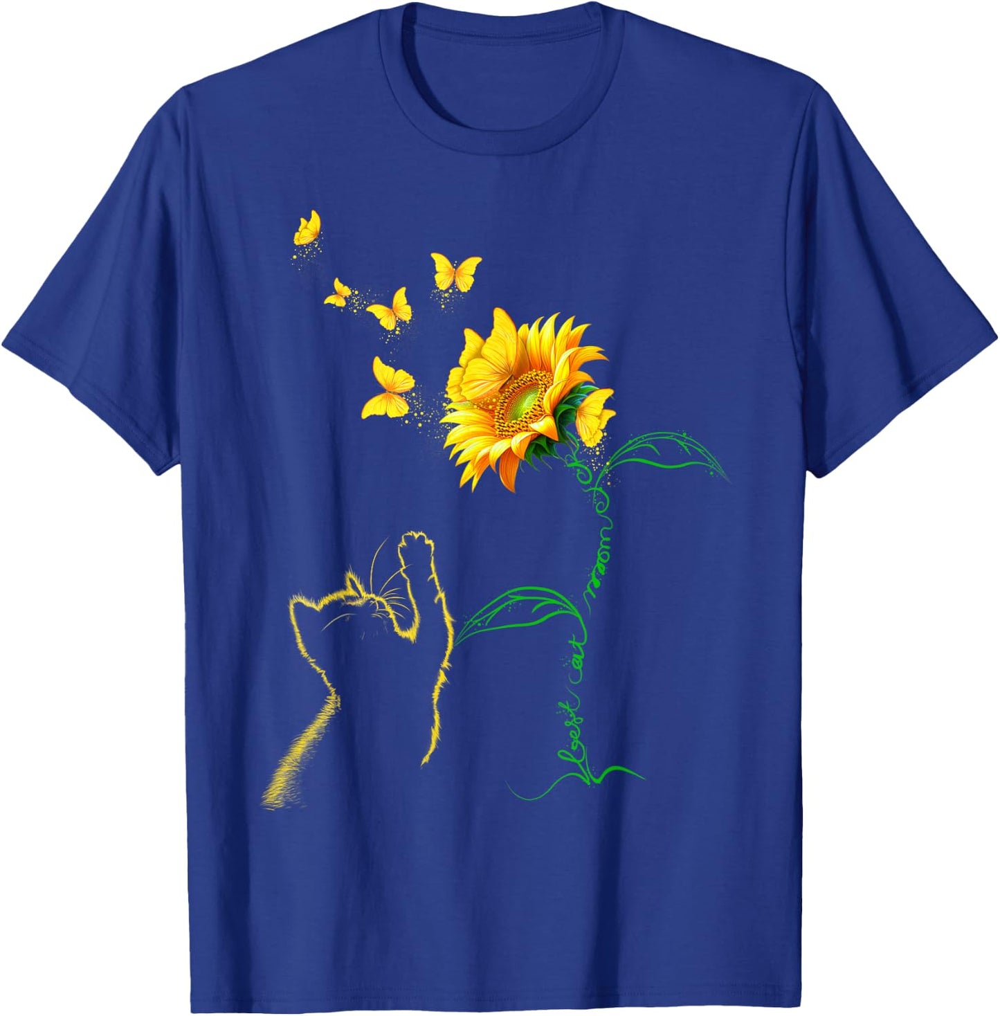 Best Cat Mom Ever Sunflower Mother's Day Gifts for Cat Lover Men Women T-Shirt - T-Shirt | Royal