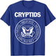 CRYPTIDS – Bigfoot Mothman Nessie Chupacabra Parody Punk T-Shirt - T-Shirt | Royal