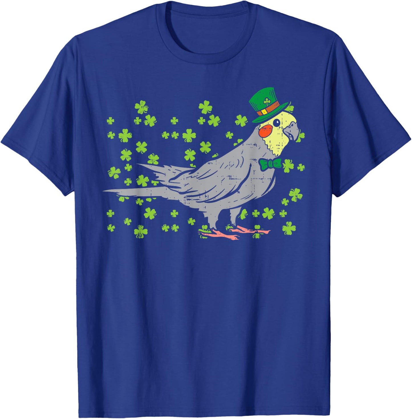 Leprechaun Cockatiel Bird Clover St Patricks Day Animal Gift T-Shirt - T-Shirt | Royal