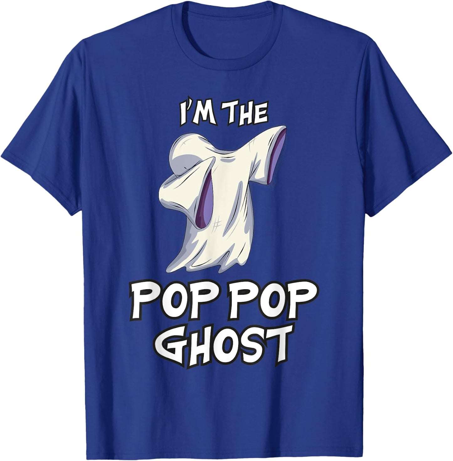 Pop Pop Ghost Halloween Matching Family Costume Halloween T-Shirt - T-Shirt | Royal