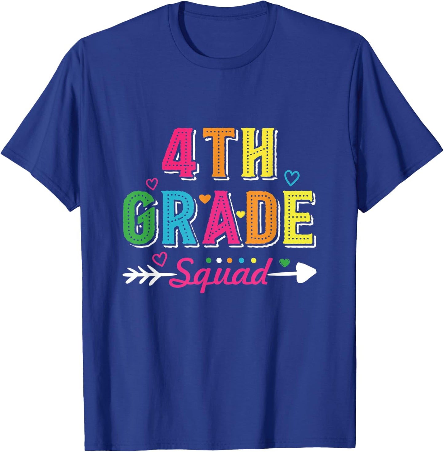 4th Grade Squad Back To School Fourth Grade Teacher Student T-Shirt - T-Shirt | Royal