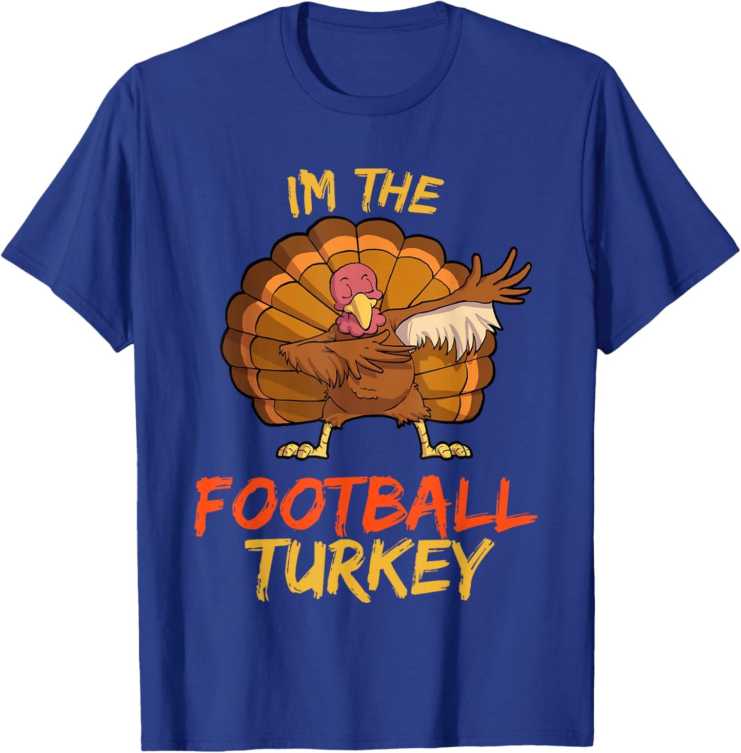 Football Turkey Matching Family Group Thanksgiving Party PJ T-Shirt - T-Shirt | Royal