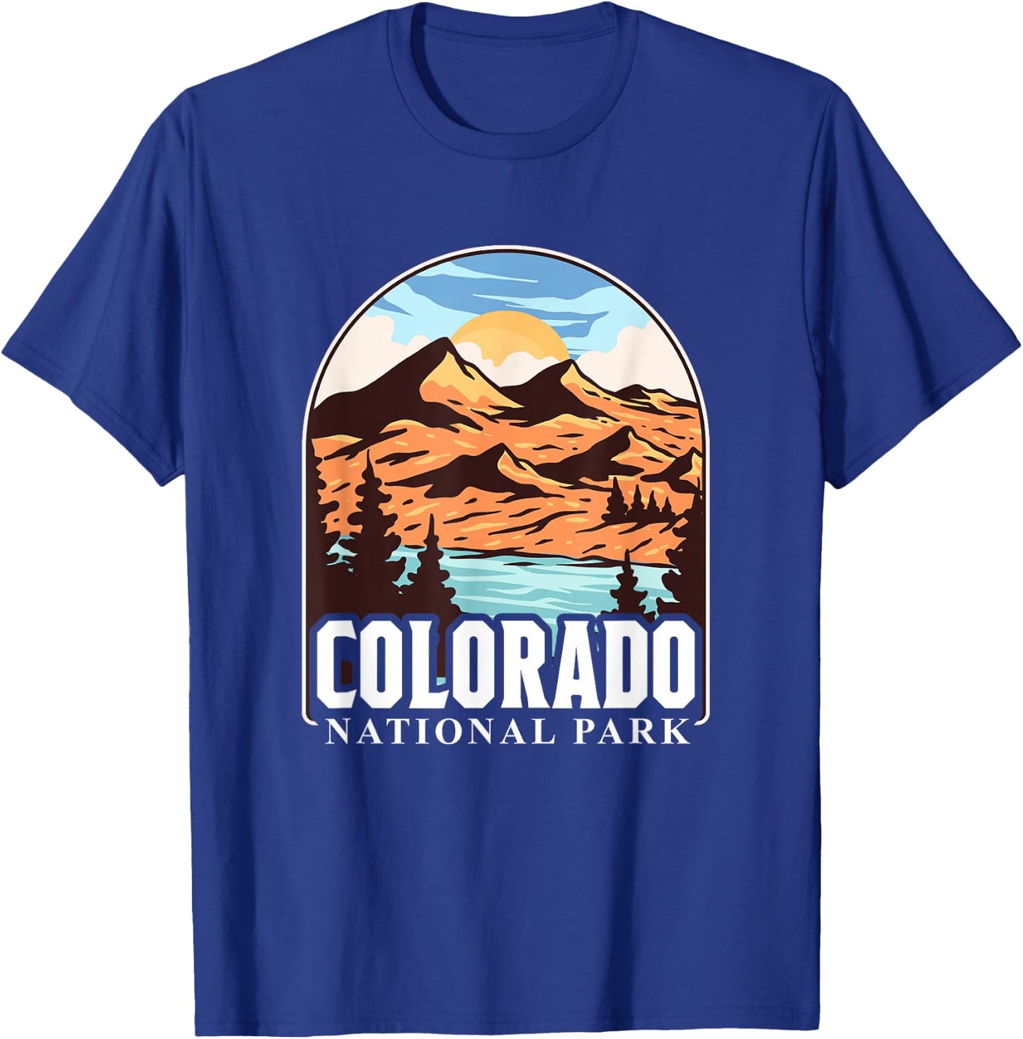 Colorado National Park Hiking Camping Nature Outdoor T-Shirt - T-Shirt | Royal