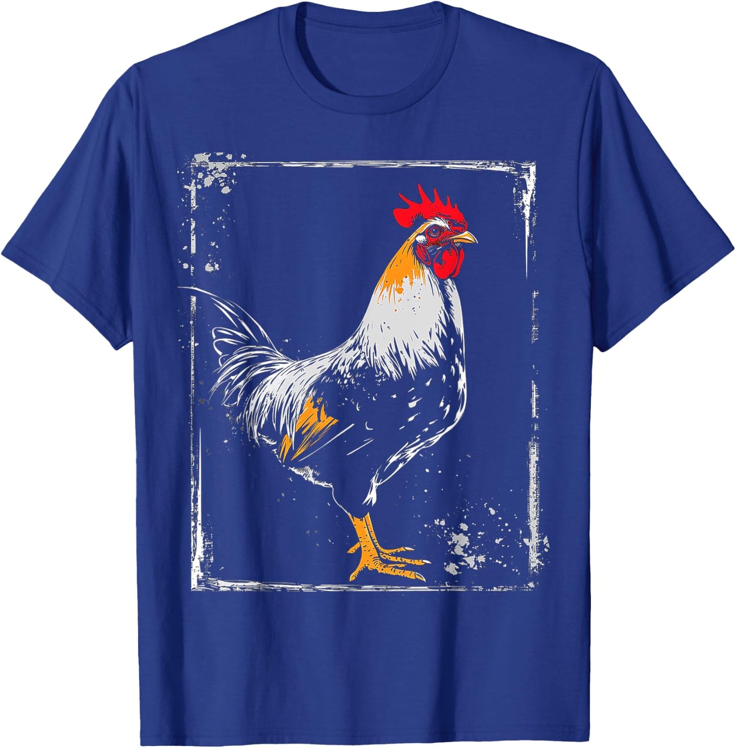 Chicken Painting Drawing Animal Art Graphic Chicken T-Shirt - T-Shirt | Royal