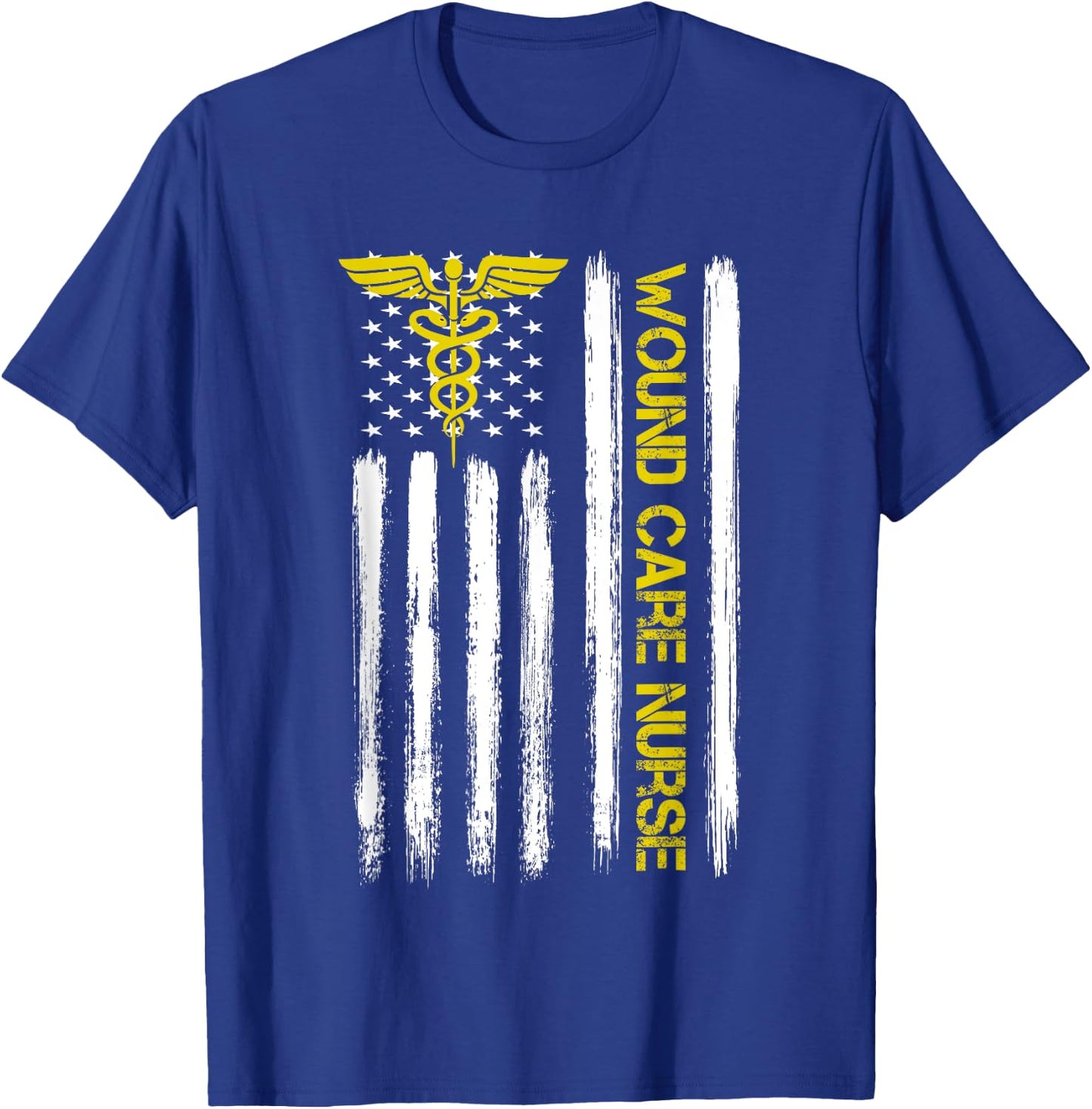 American Flag Wound Care Nurse | Nursing Department Wound T-Shirt - T-Shirt | Royal