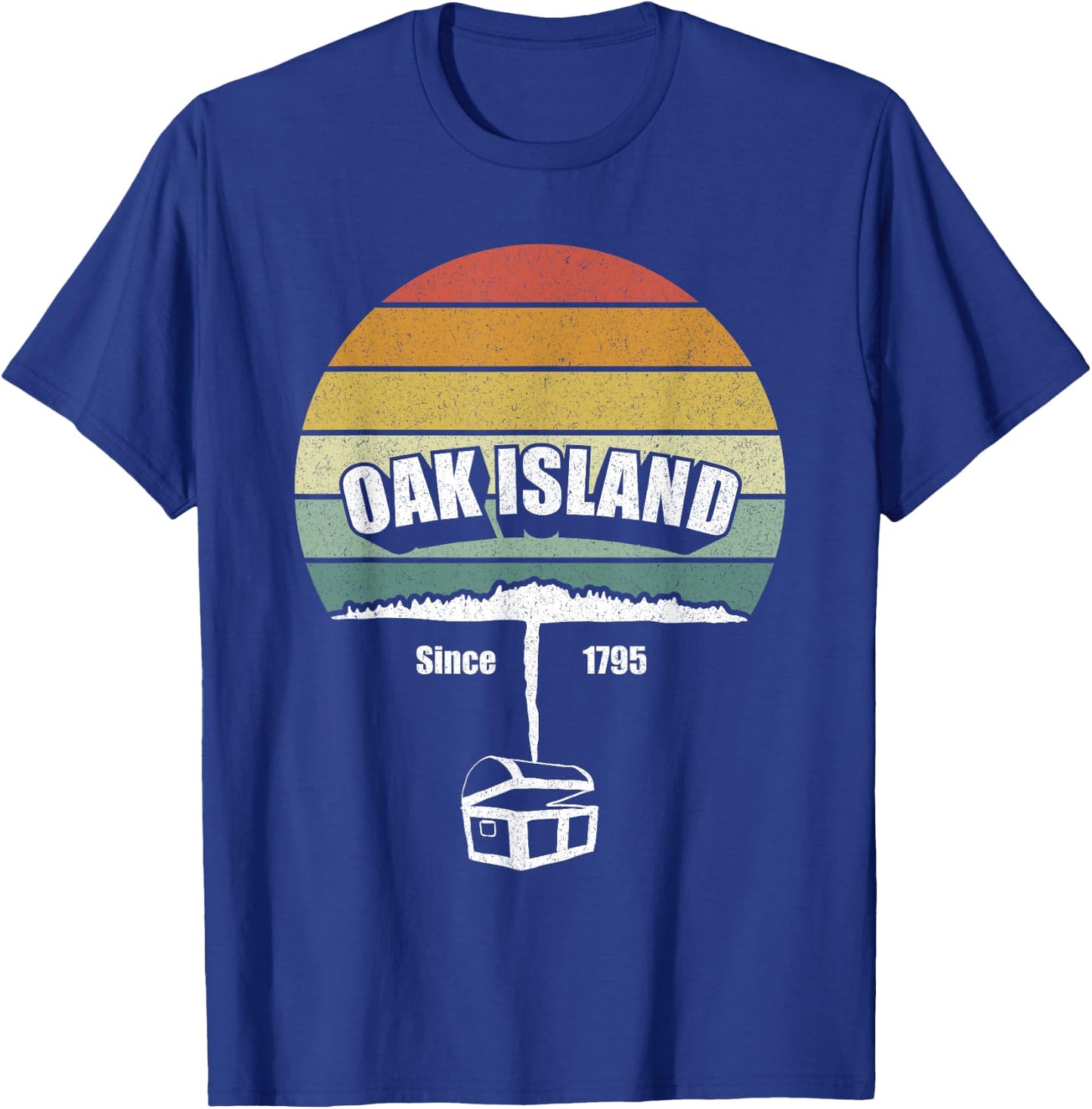 Retro Oak Island And Treasure Shirt Gift Nova Scotia Funny T-Shirt - T-Shirt | Royal