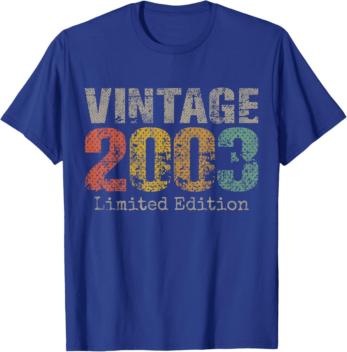 Vintage 2003 Limited Edition 22nd Birthday Gifts 22 Year Old T-Shirt - T-Shirt | Royal