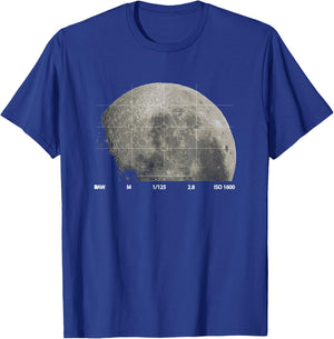 Astronomy Moon Photography Kids Men Women Astrophotography T-Shirt - T-Shirt | Royal