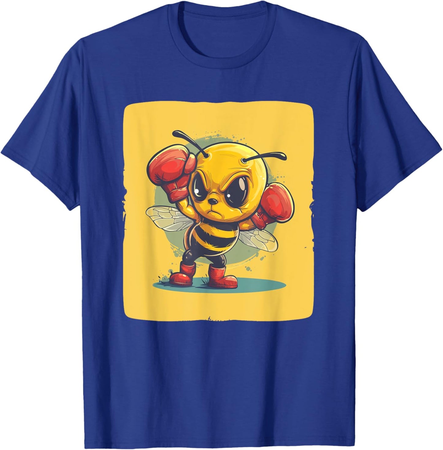 Angry Bee with boxing Gloves for funny Bees Lovers T-Shirt - T-Shirt | Royal