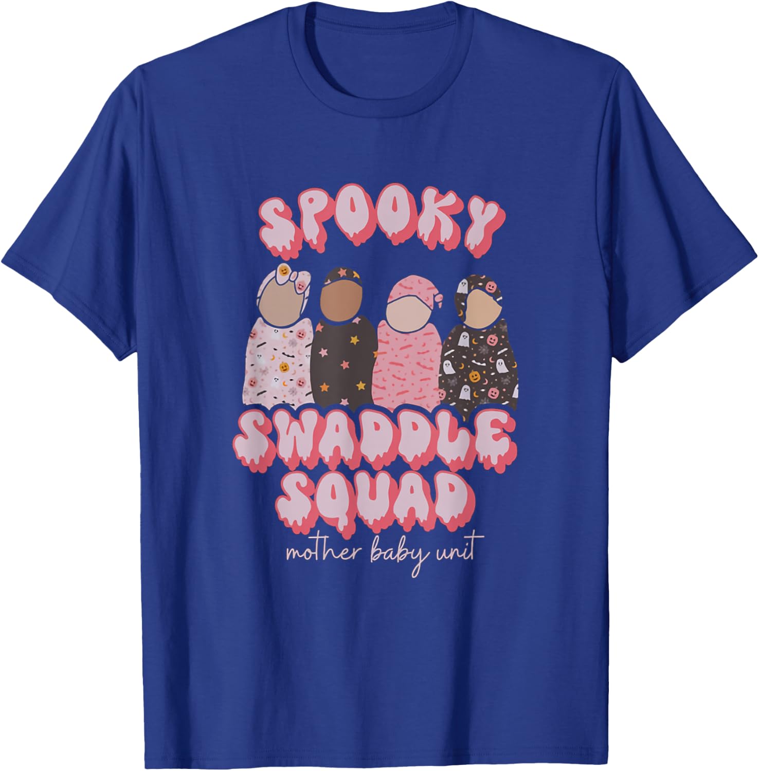 Spooky Swaddle Squad Halloween Nurse Mother Baby Unit T-Shirt - T-Shirt | Royal