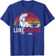 Luke Saurus Funny Personalized Dinosaur T Rex Name Gift Boys T-Shirt - T-Shirt | Royal