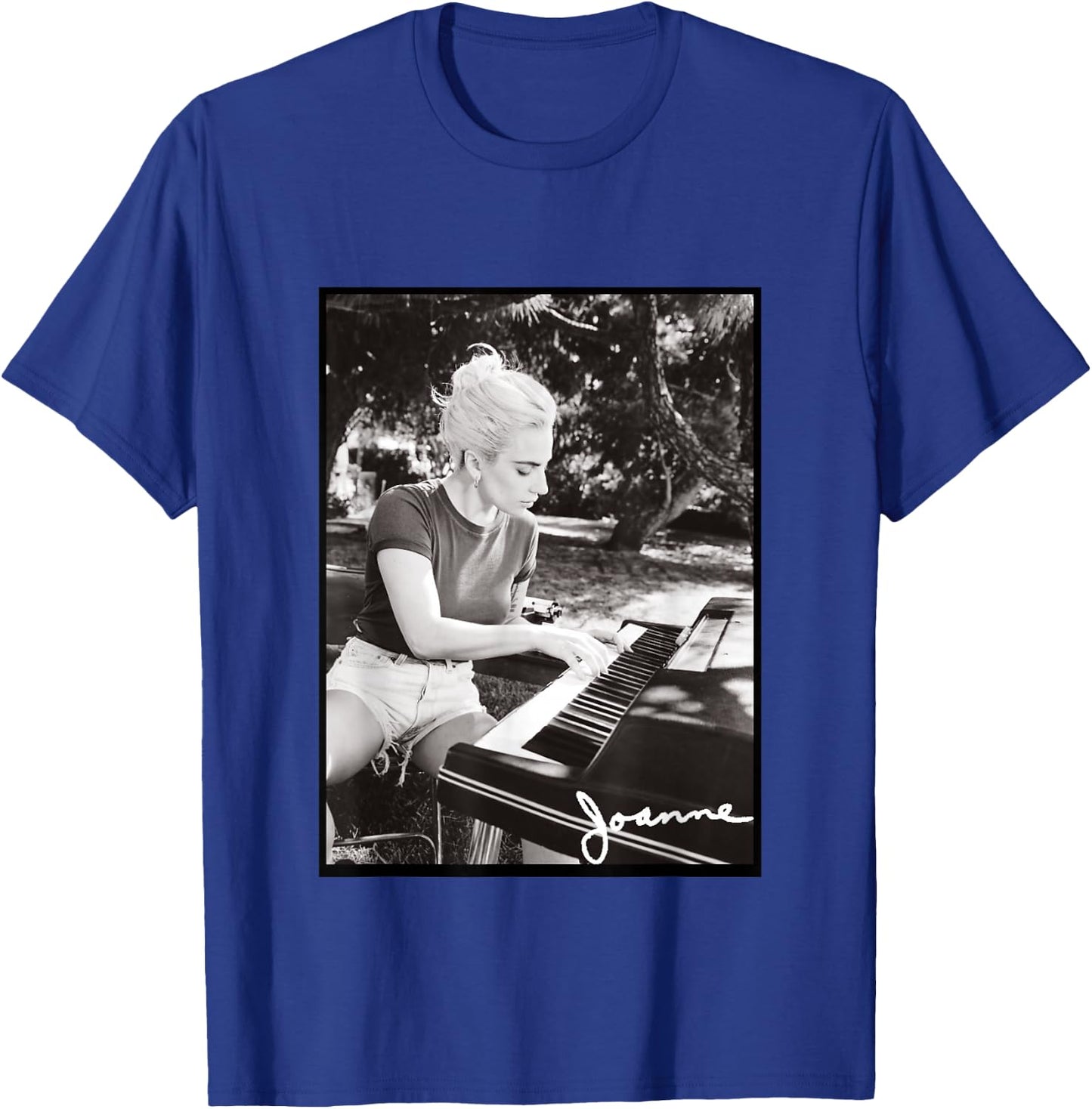 Lady Gaga Joanne Piano Photo Small T-Shirt - T-Shirt | Royal