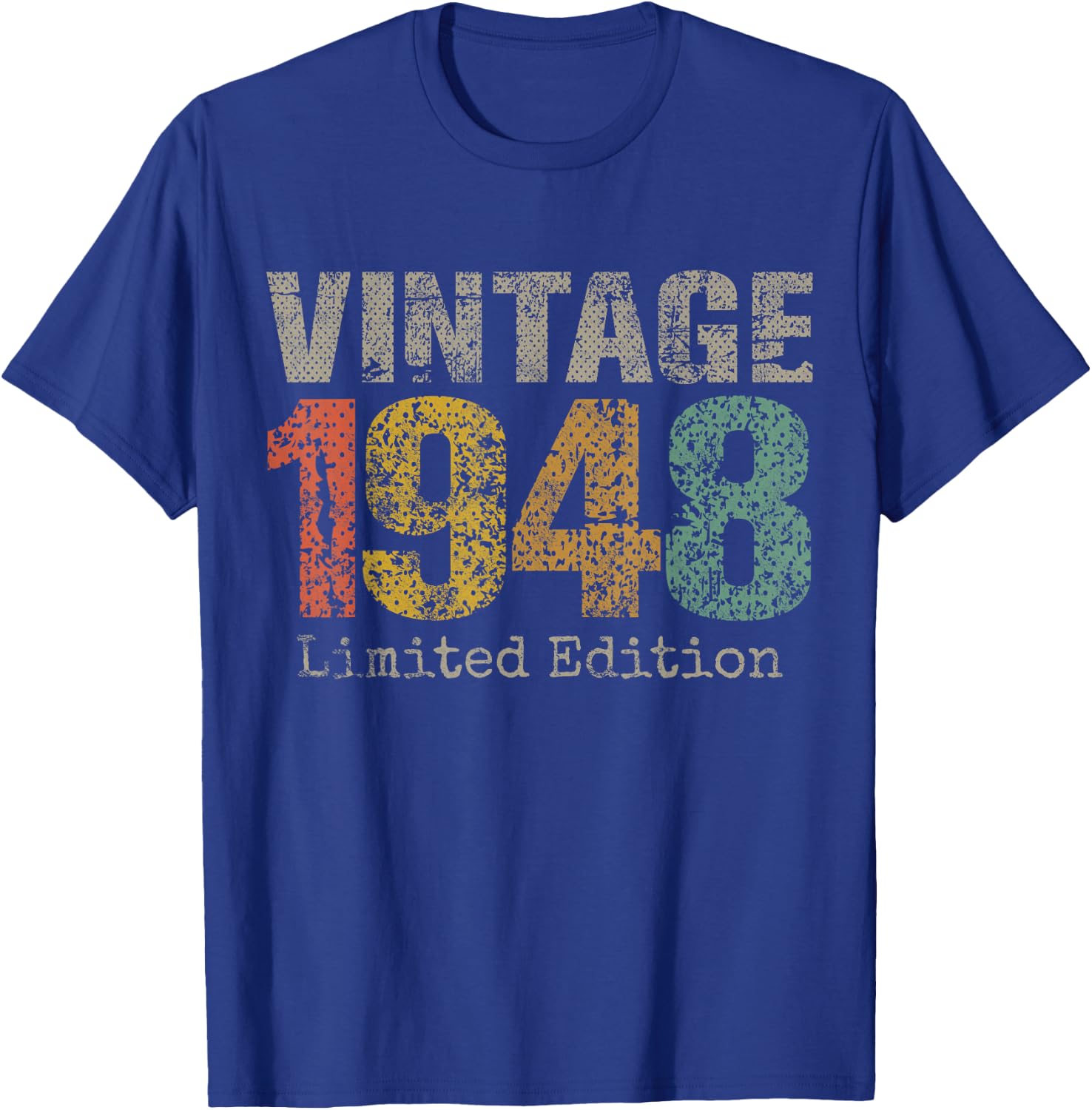 Vintage 1948 Limited Edition 77th Birthday Gifts 77 Year Old T-Shirt - T-Shirt | Royal