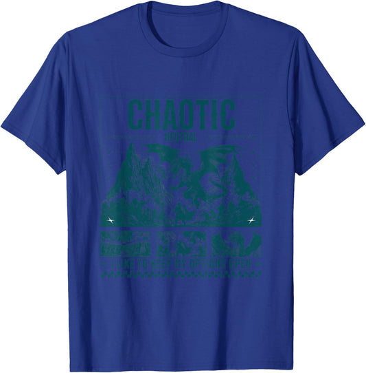 Chaotic Neutral Alignment Funny Roleplaying Character T-Shirt - T-Shirt | Royal