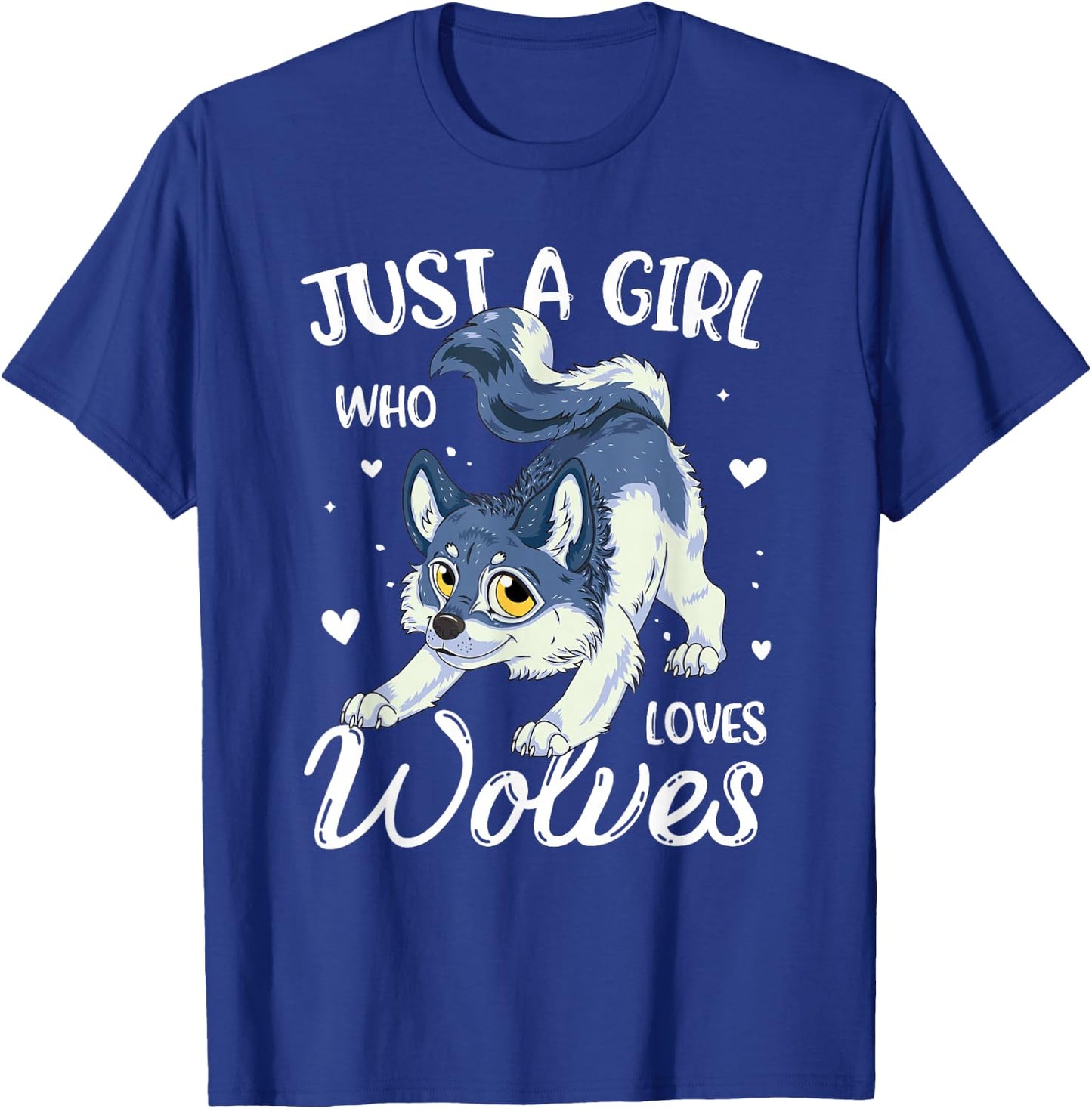 Just A Girl Who Loves Wolves Wolf Lover Women T-Shirt - T-Shirt | Royal