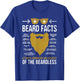 Bearded Man Vintage Style Funny Beard Facts Gift T-Shirt - T-Shirt | Royal