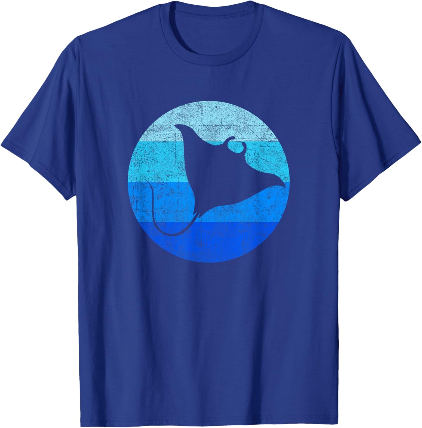 Vintage Stingray Manta Ray Hawaii Ocean Animals Boys Girls T-Shirt - T-Shirt | Royal