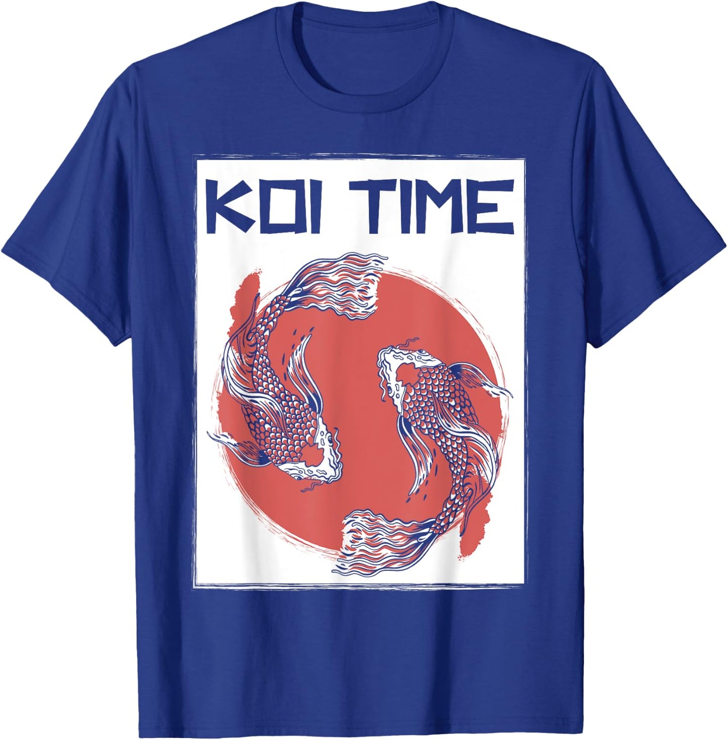 Koi Time Koi Fish Japanese Carp T-Shirt - T-Shirt | Royal