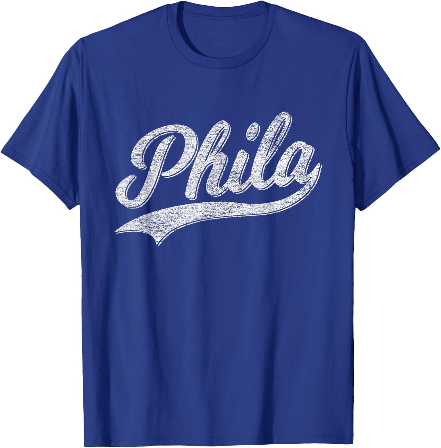 Philadelphia Phila Varsity Script Sports Jersey Style T-Shirt - T-Shirt | Royal